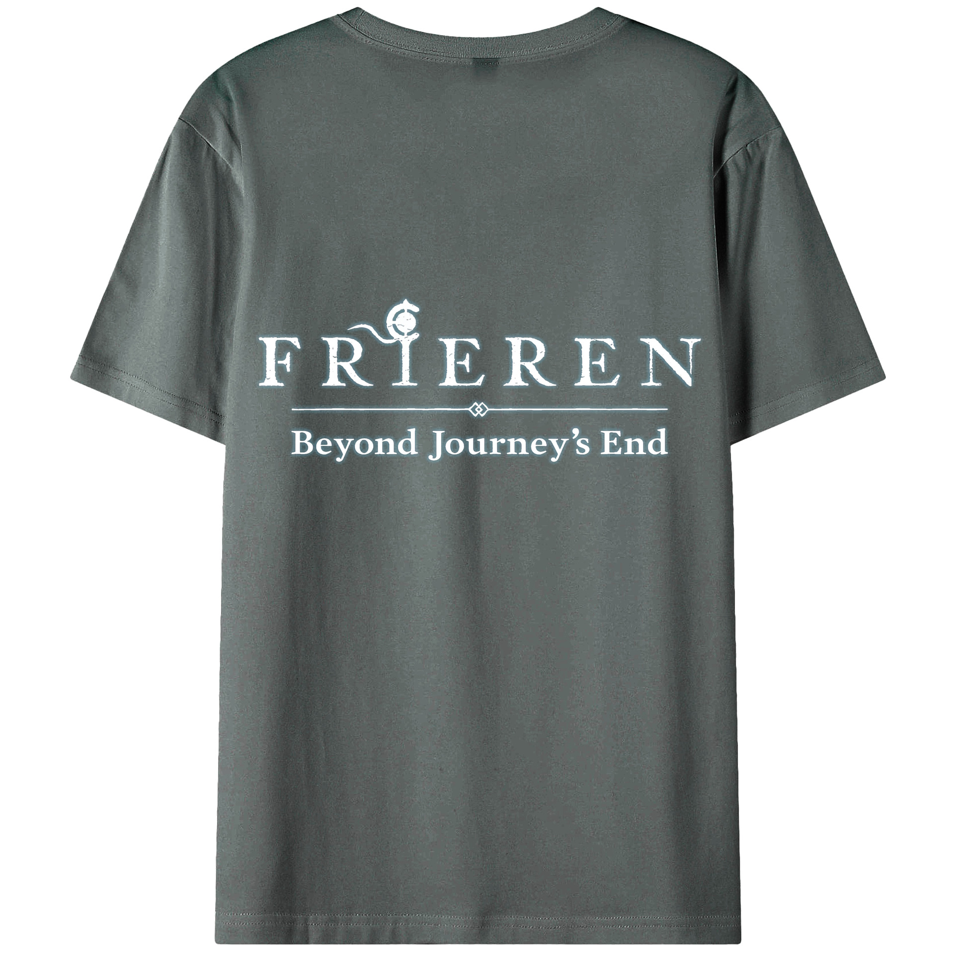 （画像用） 葬送のフリーレン Frieren 綿100％ メンズ半袖Tシャツ（バックプリント） 通気性